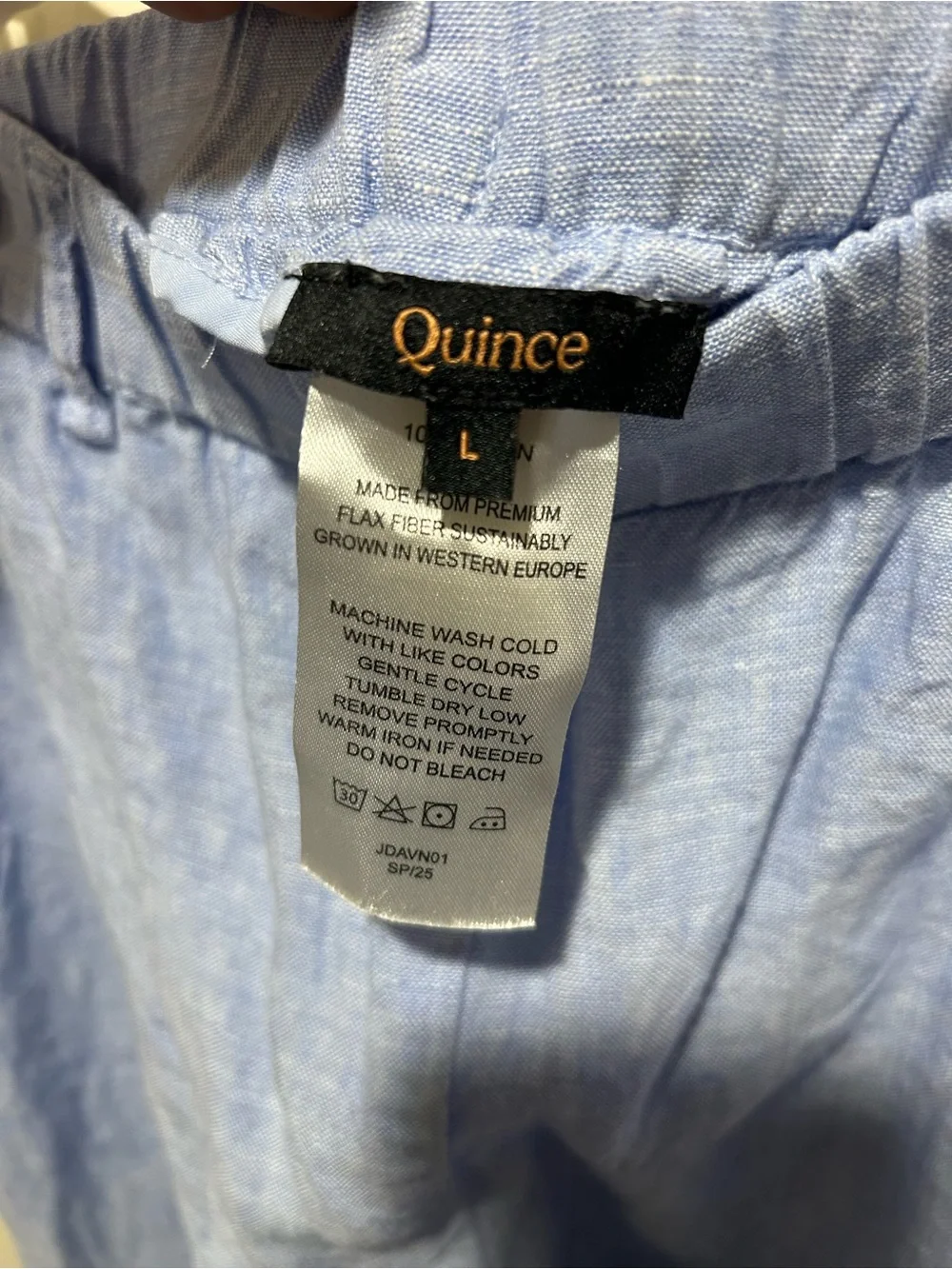 Quince 100% European Linen Pants in French Blue , Large